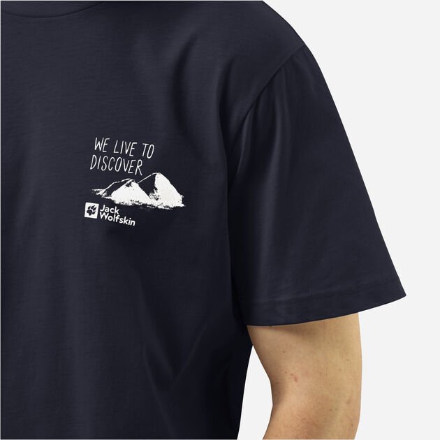 Jack Wolfskin Discover T M Erkek Tişört Bej - S