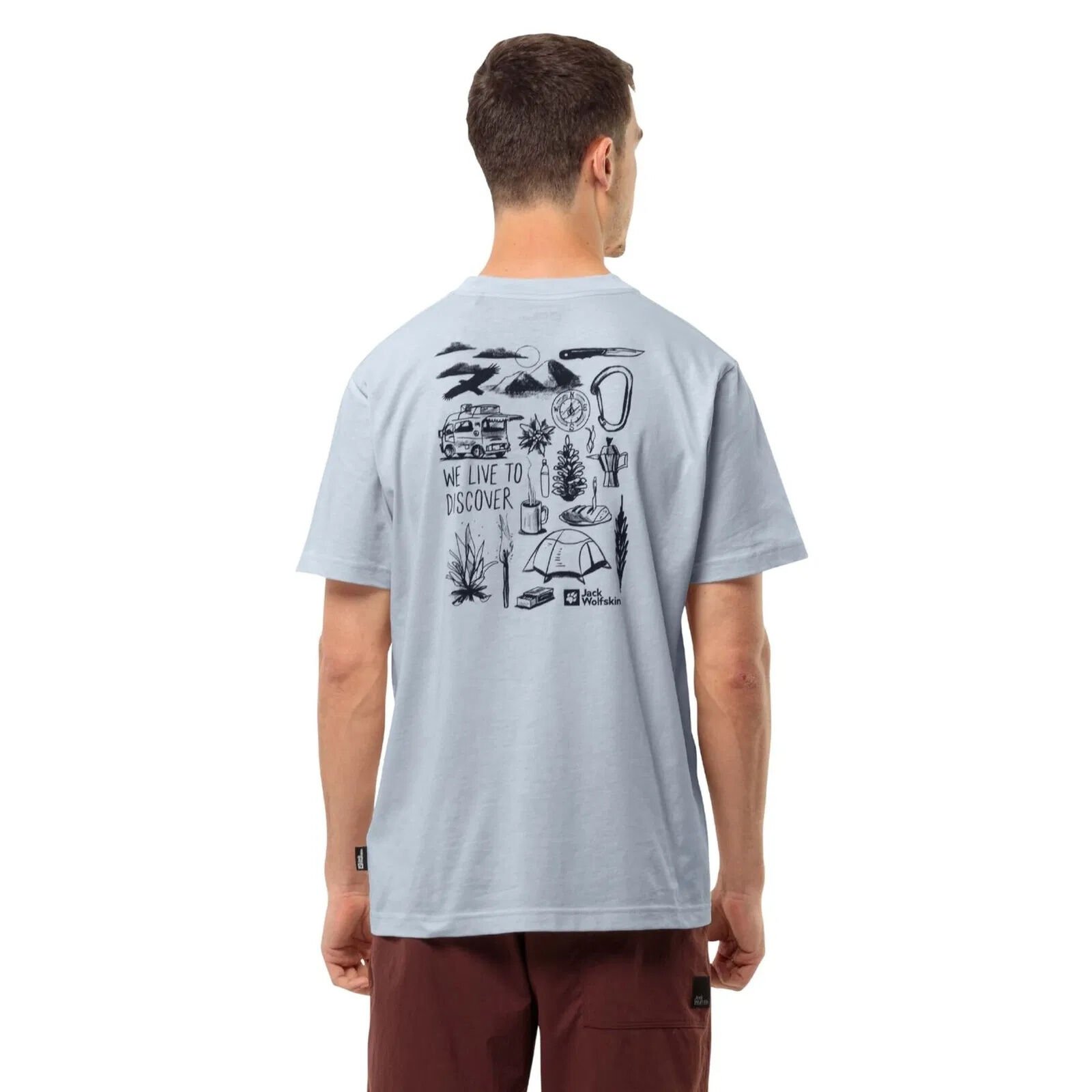 Jack Wolfskin Discover T M Erkek Tişört Bej - S