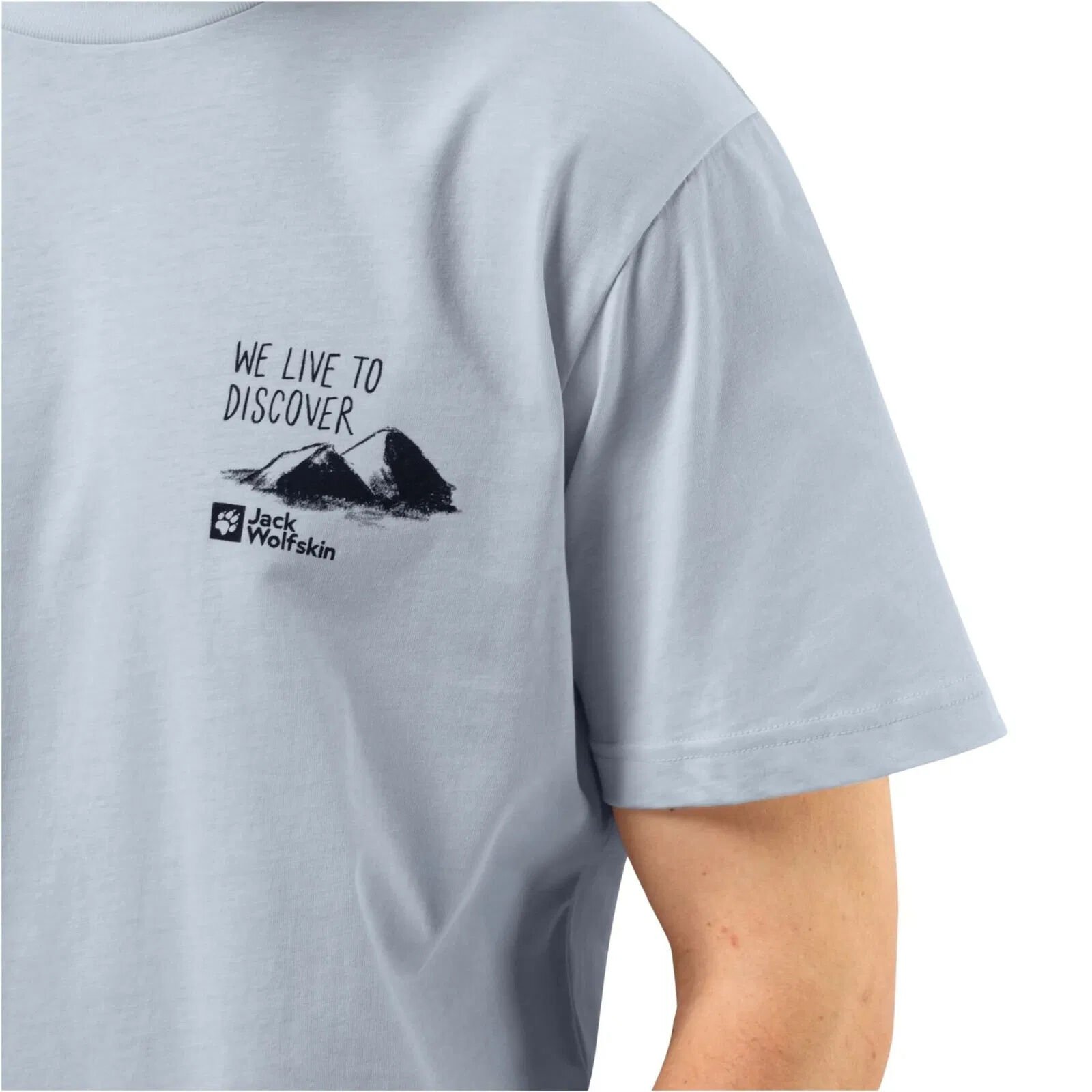 Jack Wolfskin Discover T M Erkek Tişört Bej - S