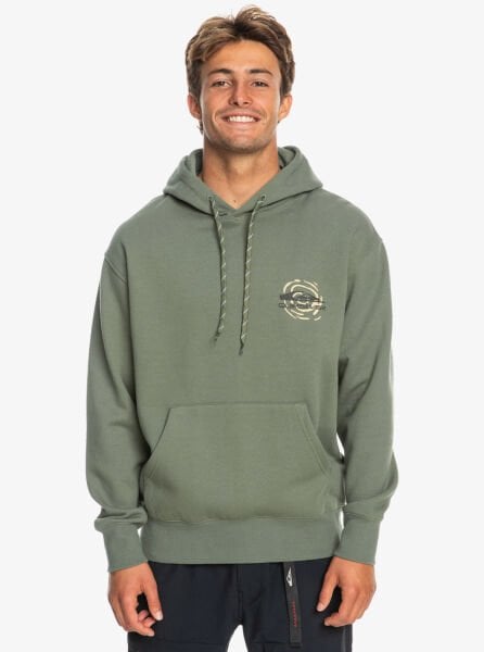 Quiksilver Moonlit Mountain Hoody Erkek Sweatshirt Yeşil - L