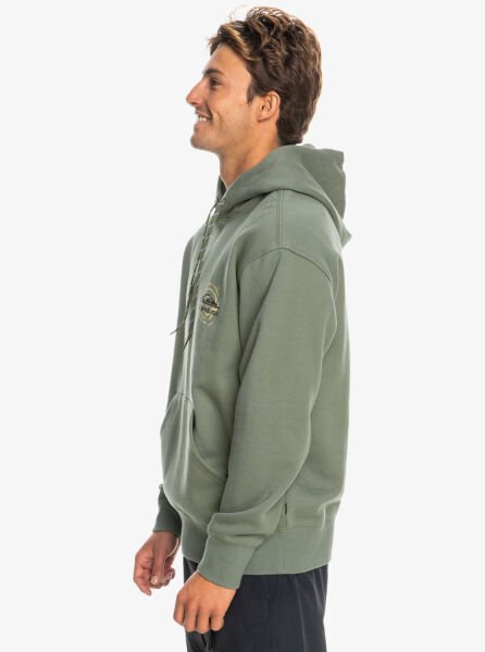 Quiksilver Moonlit Mountain Hoody Erkek Sweatshirt Yeşil - L