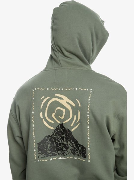 Quiksilver Moonlit Mountain Hoody Erkek Sweatshirt Yeşil - L