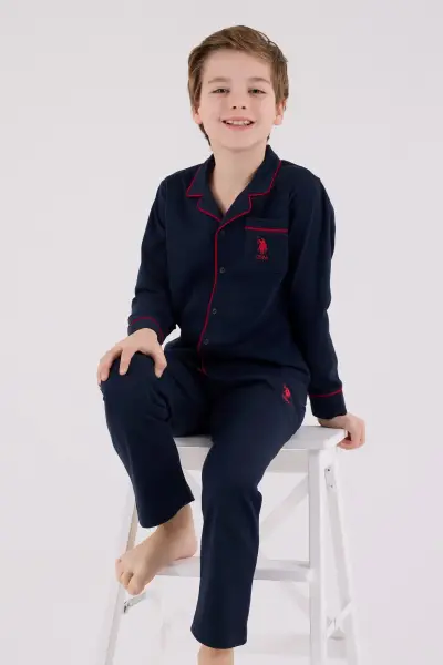 U.S. Polo Erkek Çocuk Gömlek Pijama Takımı