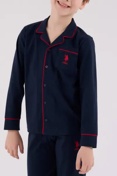 U.S. Polo Erkek Çocuk Gömlek Pijama Takımı