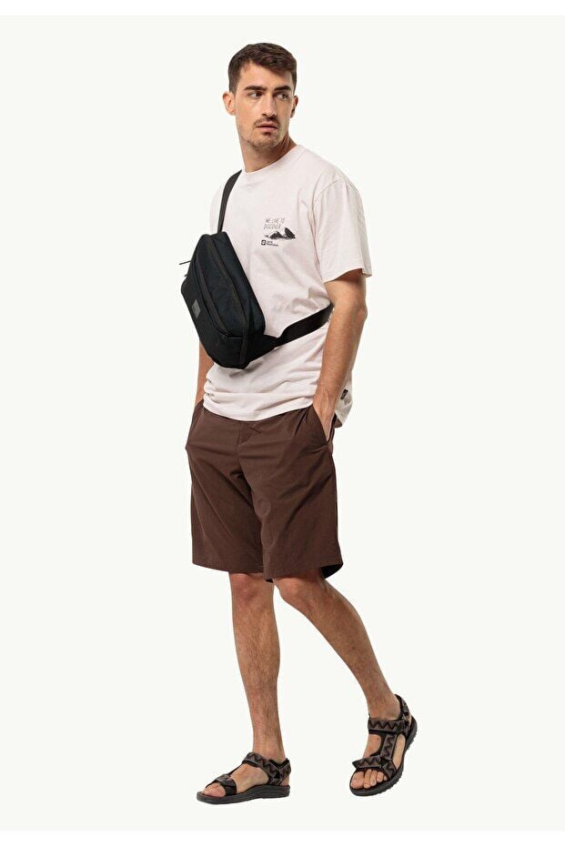Jack Wolfskin Discover T M Erkek Tişört Bej - S