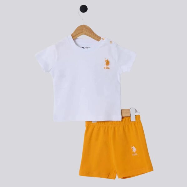 U.S. Polo Erkek Bebek 2Li Takım İnterlok Örme Kumaş Beyaz - 18-24 Ay