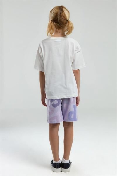 U.S. Polo Kız Çocuk Bermuda Takım  Süprem Örme Kumaş Mauve - 6-7