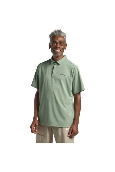 Jack Wolfskin Delgami Erkek Polo T-Shirt Yeşil - M