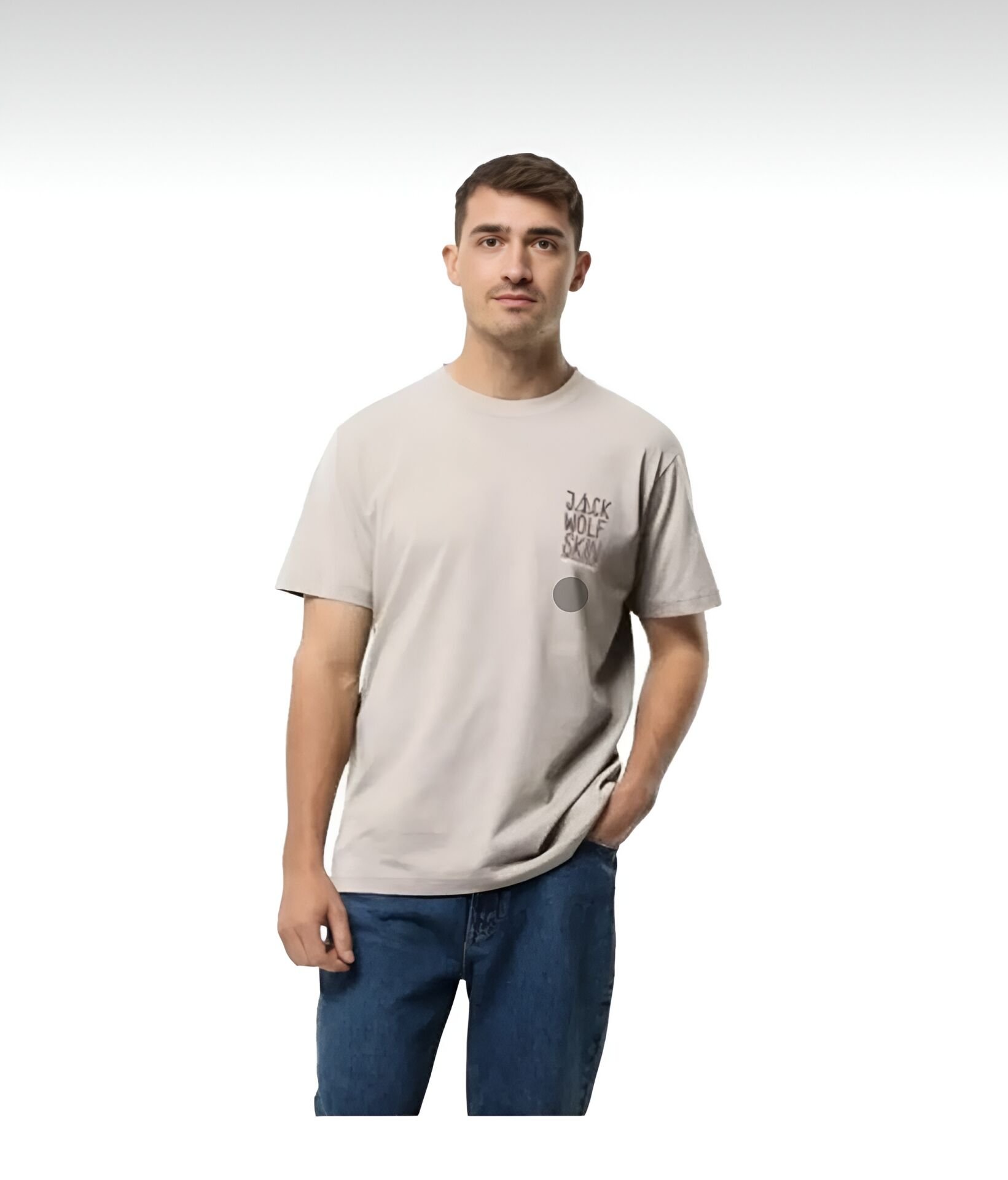 Jack Wolfskin Jack Tent T M Erkek Tişört Bej - XXL