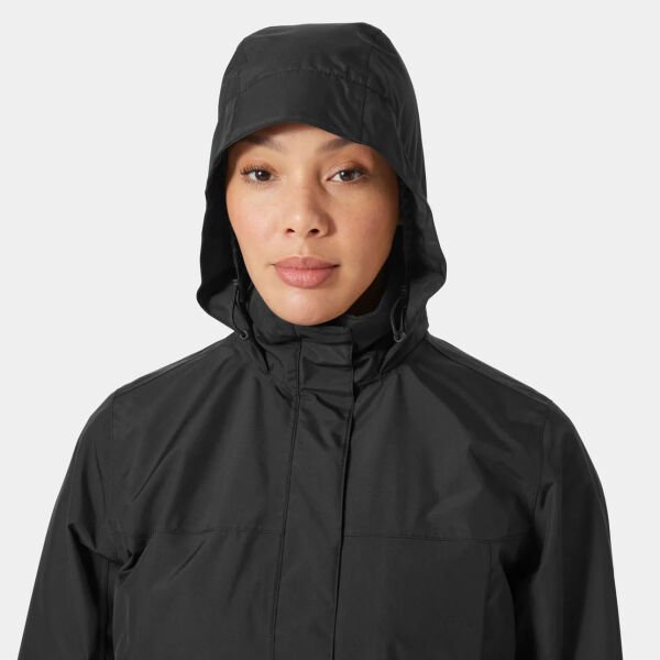 HELLY HANSEN Aden Kadın Uzun Yağmurluk Siyah - S