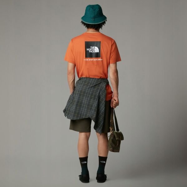 The North Face M Ss Box Nse Tee Erkek T-Shirt K. Turuncu - M