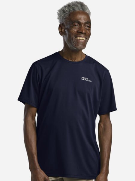 Jack Wolfskin Delgami S/S M Erkek Tişört Lacivert - S