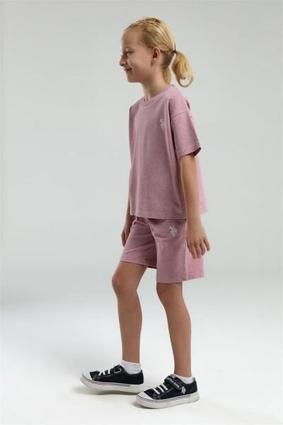 U.S. Polo Kız Çocuk Bermuda Takım İki İplik Örme Kumaş