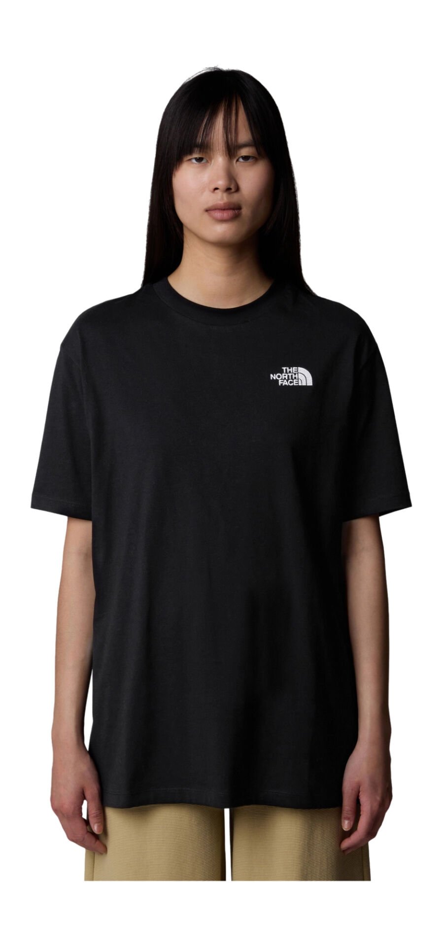 The North Face W Ss Essential Oversize Tee Kadın T-Shirt Siyah - XS