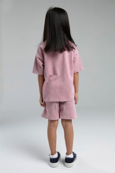 U.S. Polo Kız Çocuk Bermuda Takım İki İplik Örme Kumaş Gül Kurusu - 7-8