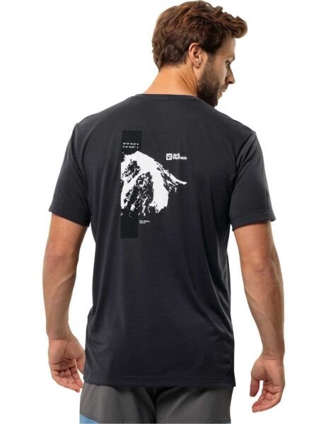 Jack Wolfskin Vonnan S/S Graphic T M Erkek Tişört Siyah - M