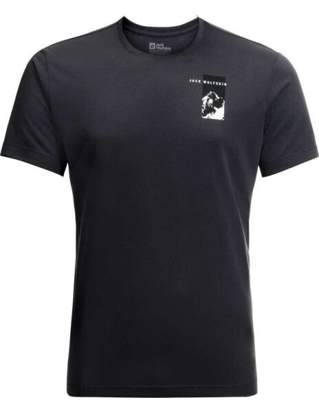 Jack Wolfskin Vonnan S/S Graphic T M Erkek Tişört Siyah - M