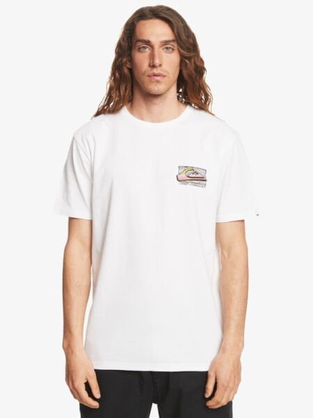 Quiksilver Retro Fade Erkek Kısa Kollu Tişört Eqyzt06864 XXL - Bright White - Solid