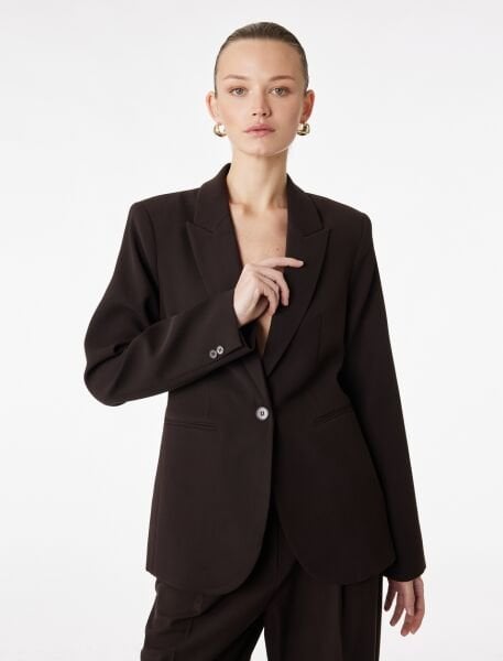 Koton Kahverengi Ceket 6Sak50039Uw Kahverengi - 42