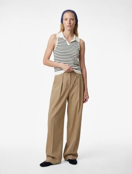 Koton Siyah Çizgili Atlet 6Sak30001Ht Siyah - XS