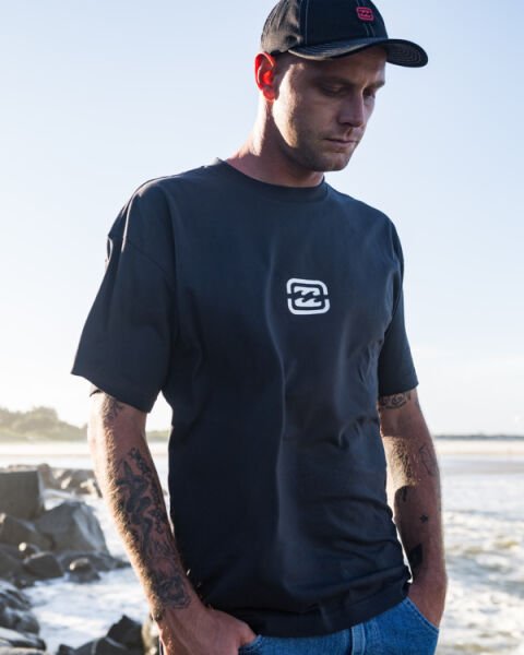 Billabong Bracket Wave  Tees Wht Erkek Tişört Siyah - L