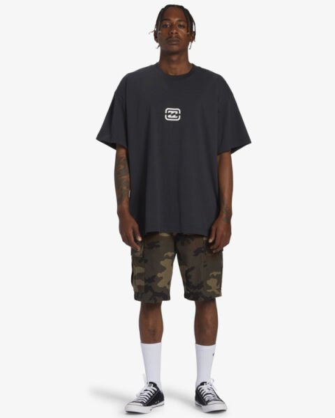 Billabong Bracket Wave  Tees Wht Erkek Tişört Siyah - L