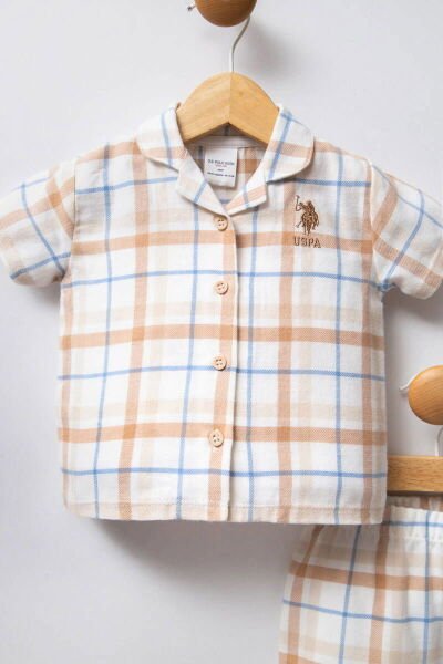 U.S. Polo Kız Bebek Pijama Takımı Dokuma Kumaş Dokuma Kumaş Beyaz - 3 Yaş