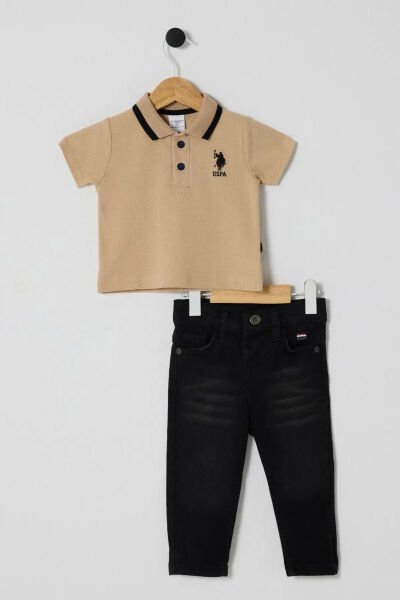 U.S. Polo Erkek Bebek 2Li  Pike T-Shırt Takım Pike Dokuma Kumaş