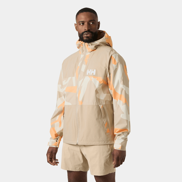 HELLY HANSEN Erkek Yağmurluk ACE GRAPHIC RAIN JACKET YAĞMURLUK MONT HHA.54634 S - Khaki