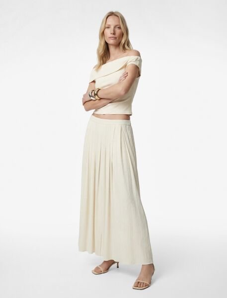 Koton Bej Çizgili Etek 6Sak70004Uw 42 - Bej