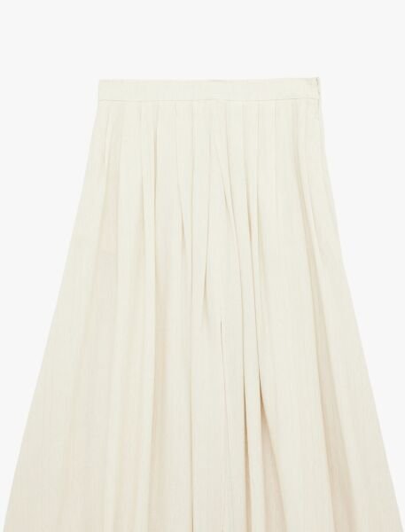 Koton Bej Çizgili Etek 6Sak70004Uw 42 - Bej