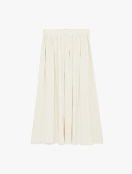 Koton Bej Çizgili Etek 6Sak70004Uw 42 - Bej