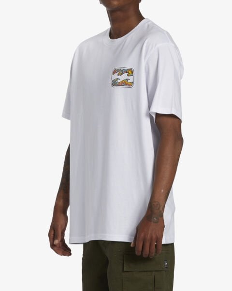 Billabong Crayon Wave  Tees Erkek T-Shirt Beyaz - L