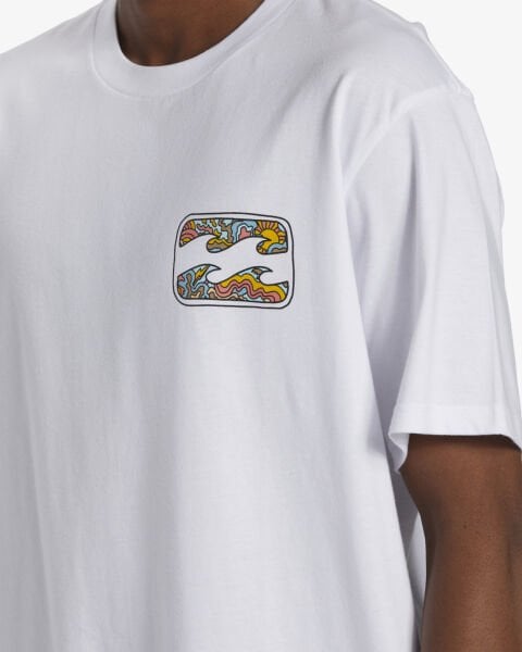 Billabong Crayon Wave  Tees Erkek T-Shirt Beyaz - L