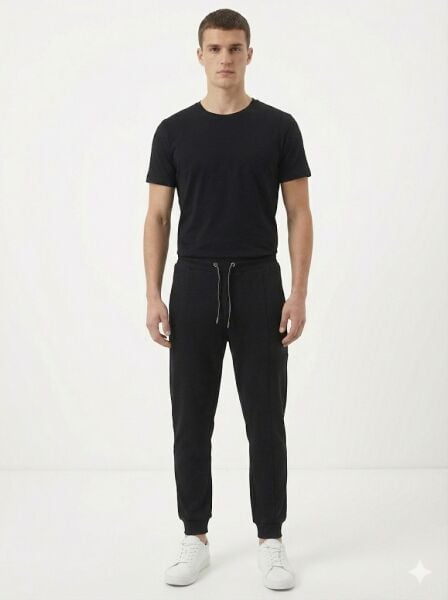 Gamp Erkek Slim Fit Paçası Lastikli Önü Dikişli Jogger Eşofman Altı