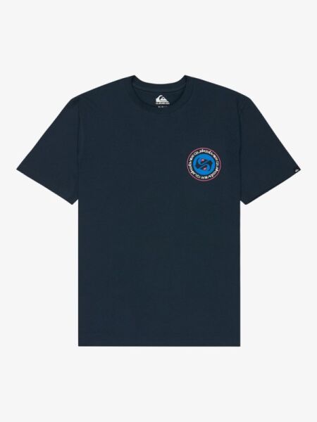 Quiksilver Ev Duality Erkek Kısa Kollu Pamuklu Tişört Eqyzt08011 XXL - Total Eclipse - Solid