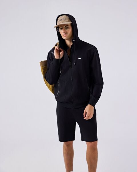 Ellesse Erkek Kapşonlu Fermuarlı Hoodıe 6Sm1004 M - BLACK