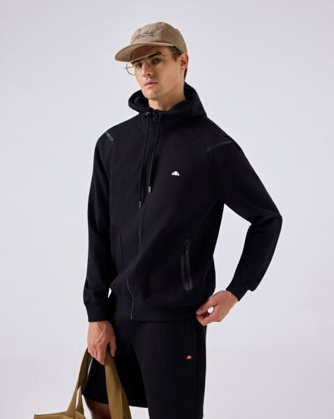 Ellesse Erkek Kapşonlu Fermuarlı Hoodıe 6Sm1004 M - BLACK
