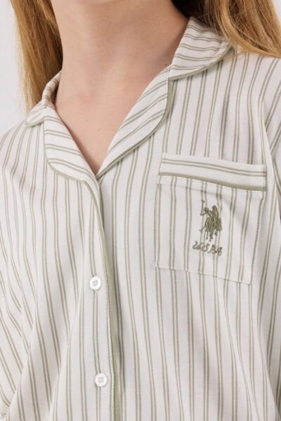 U.S. Polo Kız Çocuk Gömlek Pijama Takımı 7-8 - Çay Yeşili
