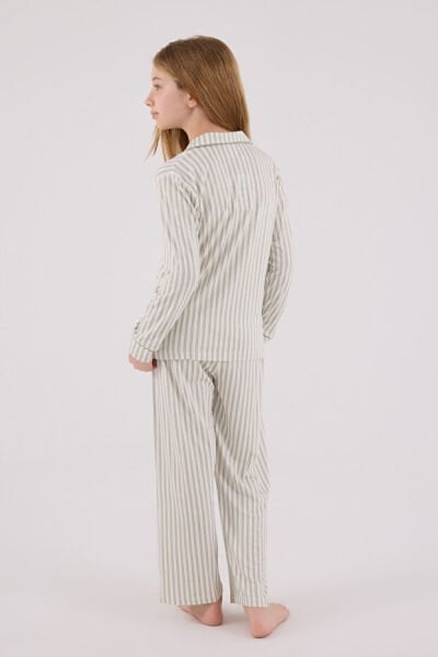 U.S. Polo Kız Çocuk Gömlek Pijama Takımı 7-8 - Çay Yeşili