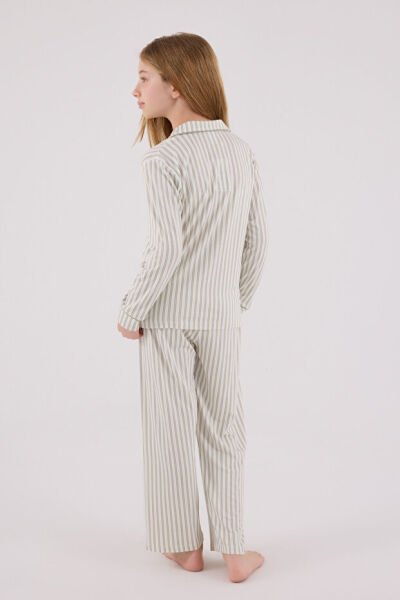 U.S. Polo Kız Çocuk Gömlek Pijama Takımı 7-8 - Çay Yeşili