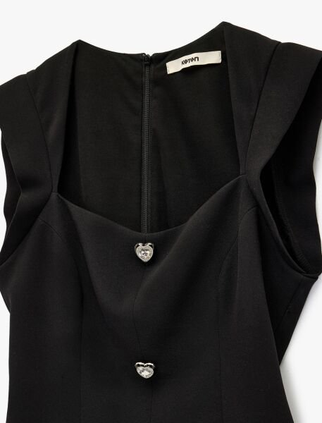 Koton Siyah Elbise 6Sak80058Pw Siyah - 40