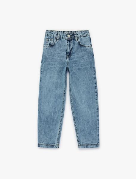 Koton Orta İndigo Pantolon 6Skb40011Td İndigo - 9-10