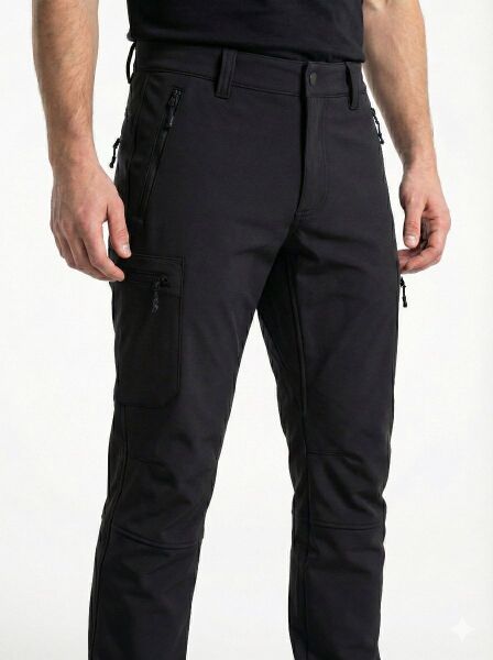 GAMP ERKEK SİYAH SOFT SHELL OUTDOOR PANTALON