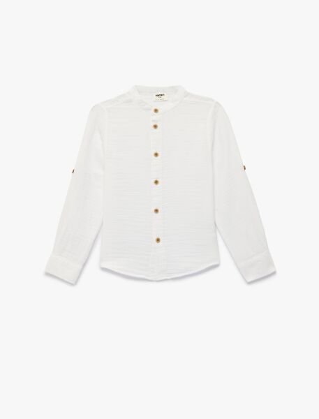 Koton Beyaz Gömlek 6Skb60032Tw Beyaz - 9-10