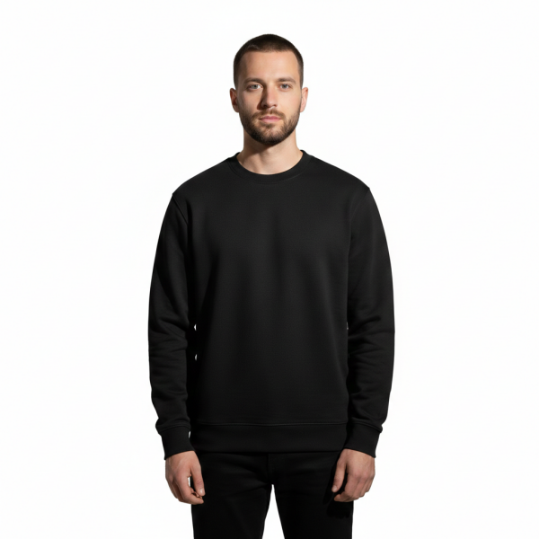 Premium Pamuklu Sweatshirt Bisiklet Yaka Standart Rahat Kalıp (Regular Fit) Erkek/Kadın/Unisex XXL - Ekru