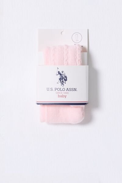 U.S Polo Kız Bebek Külotlu Çorap 24-36 - Pembe
