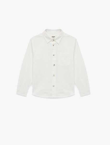 Koton Beyaz Gömlek 6Skb60043Tw Beyaz - 9-10