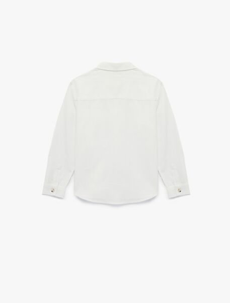 Koton Beyaz Gömlek 6Skb60043Tw Beyaz - 9-10