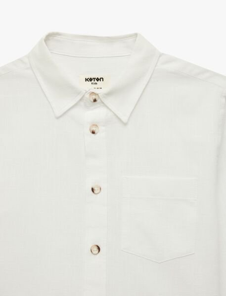 Koton Beyaz Gömlek 6Skb60043Tw Beyaz - 9-10